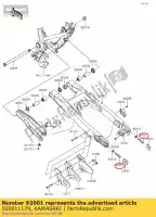 920011179, Kawasaki, bout, kettingspanner z400-b2 kawasaki  kx 80 85 140 230 1998 1999 2000 2001 2002 2003 2005 2006 2007 2008 2009 2010 2011 2012 2013 2014 2015 2016 2017 2018 2019 2020 2021, Nieuw