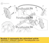 2B002007, Piaggio Group, paar voorste pads aprilia tuono v zd4tyg00, zd4tycc0 zd4tyh00, zd4tycc1 zd4tyu00 zd4tyua0 1100 2015 2016, Nieuw