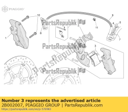 Aprilia 2B002007, Para przednich klocków, OEM: Aprilia 2B002007