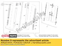 AP8203859, Piaggio Group, Wiosna aprilia  rs 50 1993 1994 1995 1996 1997 1998, Nowy