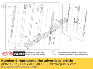 aprilia AP8203859 spring - Bottom side