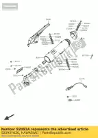 92093Y020, Kawasaki, sigillo, protettore kawasaki ninja ex krt edition b j  special a se sc125 abs j300 j125 300 125 , Nuovo