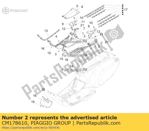 aprilia CM178610 parafuso auto-roscante - Lado inferior