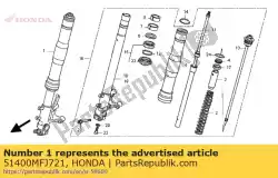Here you can order the fork assy,r front from Honda, with part number 51400MFJ721: