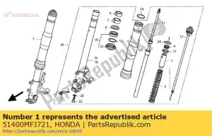 Honda 51400MFJ721 fork assy,r front - Bottom side
