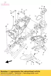 Aquí puede pedir guardabarros delantero de Yamaha , con el número de pieza 5VX21511A0P1: