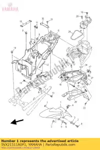 yamaha 5VX21511A0P1 guardabarros delantero - Lado inferior