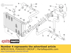 Aprilia AP8101924, Gebohrte krähenkopfniete, OEM: Aprilia AP8101924