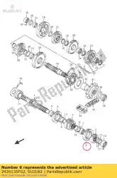 Here you can order the gear,6th drive, from Suzuki, with part number 2426135F02: