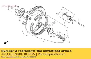 Honda 44311GE2000 kraag, fr. wielzijde - Onderkant