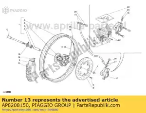 Piaggio Group AP8208150 raggio 3x240-90 ° - Il fondo