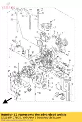 diafragma assy van Yamaha, met onderdeel nummer 5JG149407600, bestel je hier online: