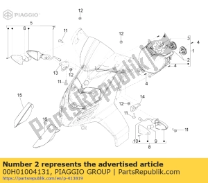 aprilia 00H01004131 lámpara h8 - Lado inferior