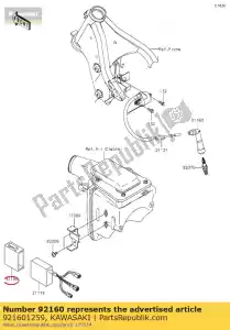 kawasaki 921601259 amortisseur, allumeur zr750-c1 - La partie au fond