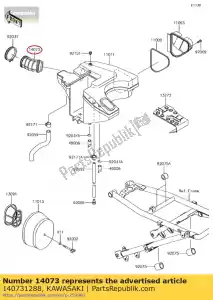 Kawasaki 140731288 conducto - Lado inferior