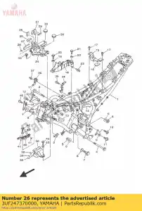 yamaha 3UF247370000 amortecedor, assento - Lado inferior
