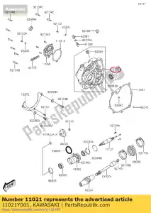 Kawasaki 11021Y001 conjunto de casos, misión - Lado inferior