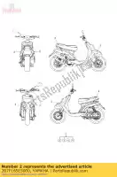 2B7F165E5000, Yamaha, grafica frontale yamaha cw 50 2011, Nuovo