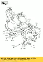 132L0822, Kawasaki, bullone a flangia-piccole, 8x22 kawasaki er6f  a b ex650 er 6f abs 650 , Nuovo