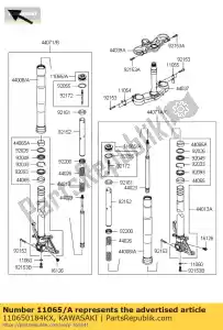 Kawasaki 110650184KX tapa, tenedor, plata - Lado inferior