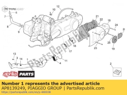 Aprilia AP8139249, Toma de aire variador, OEM: Aprilia AP8139249