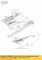 560690711, Kawasaki, pattern,shroud,upp,rh klx110cb kawasaki klx 110 2011, New