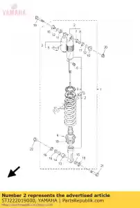 Yamaha 5TJ222019000 demper sub assy - Onderkant