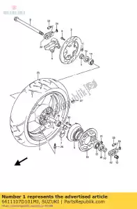 Suzuki 6411107D101MJ rueda trasera - Lado inferior