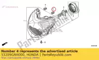 53209GAH000, Honda, clipe, farol honda anf innova  scv lead cbf m scv100f anf125 cbf125m nsc110cbf 125 100 110 , Novo