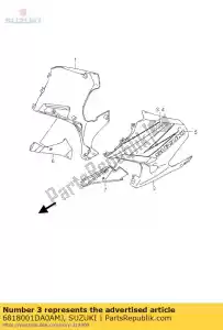 suzuki 6818001DA0AMJ juego de cintas - Lado inferior