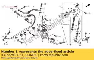 Honda 43155MBTD51 clamper e, brk hos - Il fondo