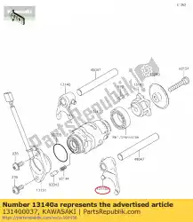 Aqui você pode pedir o fork-shift an112d8f em Kawasaki , com o número da peça 131400037: