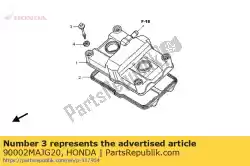 Aqui você pode pedir o parafuso, tampa da cabeça em Honda , com o número da peça 90002MAJG20: