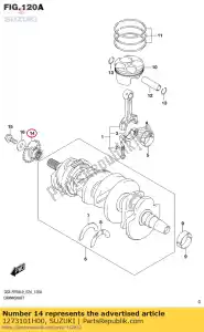 Suzuki 1273101H00 sprocket,cam ch - Bottom side