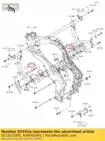 921521908, Kawasaki, coleira, 10,5x14,5x44 klz1000bff kawasaki  klz 1000 2015 2016 2017 2018 2019 2020 2021, Novo