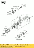 130310069, Kawasaki, cigüeñal-comp kx450d6f kawasaki kx 450 2006, Nuevo