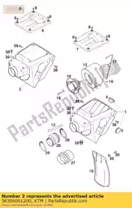 ktm 58306001200 caixa de filtro cpl. sem sls'94 - Lado inferior