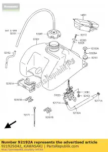 kawasaki 92192S042 tubo, combustible ksf400-a3 - Lado inferior