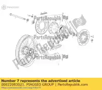 00022083021, Piaggio Group, tornillo aprilia derbi gilera rcr rcr 50 rx rx 50 rx sx senda senda drd r senda drd sm senda r smt zdpab 50 2004 2005 2006 2007 2008 2010 2011 2012 2013 2014 2016 2017, Nuevo