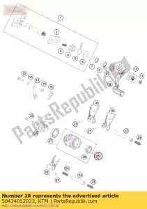 ktm 50434012033 schakeltrommel cpl. - Onderkant