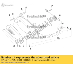 Aprilia 825481, Slangklem, OEM: Aprilia 825481