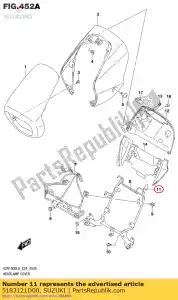 suzuki 5183121D00 cushion,headlam - Bottom side