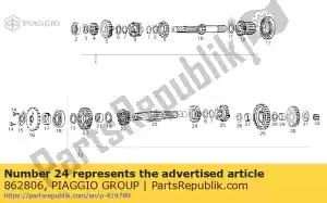 Piaggio Group 862806 pignone 4¬ secondario - Il fondo