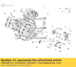 Here you can order the gearbox linkage rod assy from Piaggio Group, with part number 2B004572: