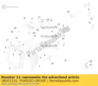 1B001532, Piaggio Group, accesorio de tubería de bomba-radiador piaggio mp zapm86200, zapm86202 zapta1100, zapta19l 300 2014 2016 2017 2018, Nuevo