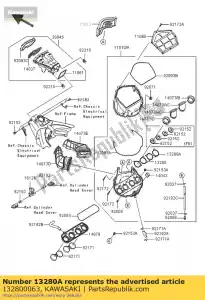 kawasaki 132800063 houder zx1000-c1h - Onderkant