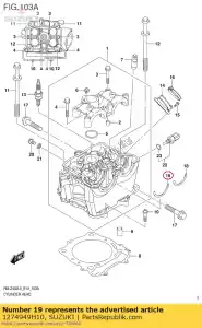 Suzuki 1274949H10 anel c, árvore de cames - Lado inferior