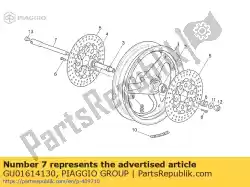 Aqui você pode pedir o eixo da roda dianteira em Piaggio Group , com o número da peça GU01614130:
