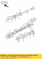 131291149, Kawasaki, engrenage supérieur, arbre de sortie kc100-c2 kawasaki ke 100 1987 1991 1992 1994, Nouveau