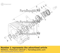 969603, Aprilia, cylinder with piston, New